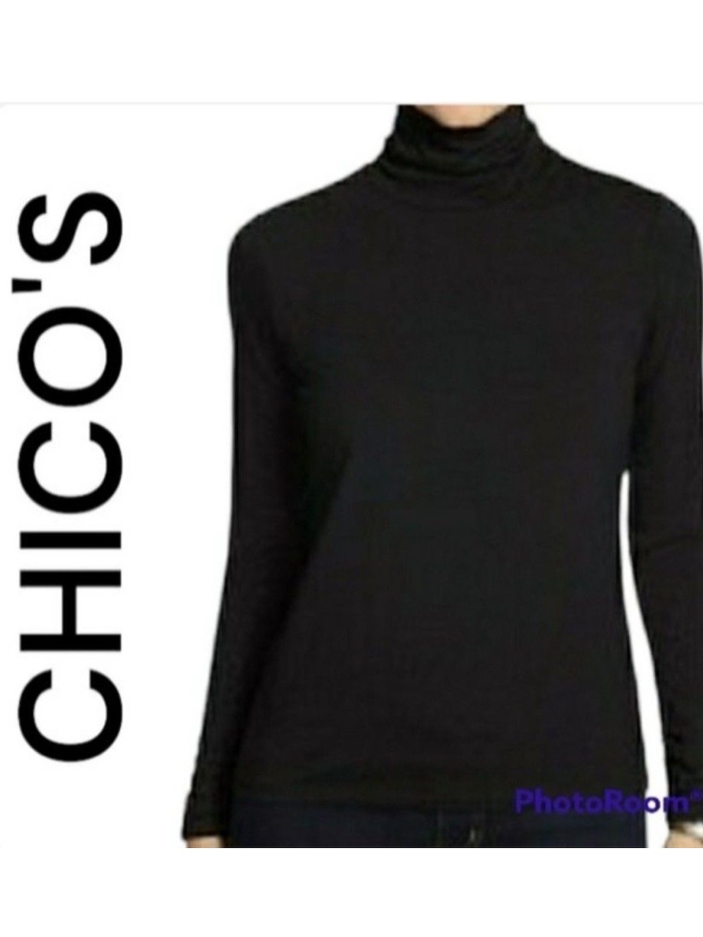 Chico's Women’s Black Turtleneck Sweater!